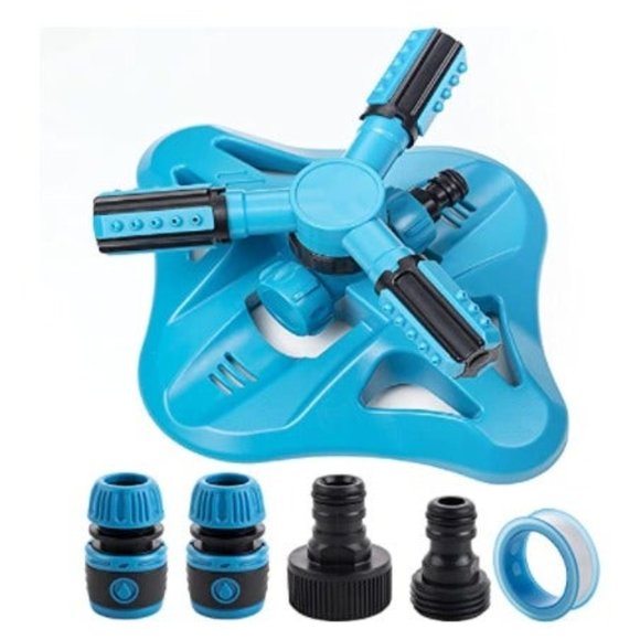 Garden Sprinkler, Adjustable Angle 360 Degree Rotating Upgrade Automatic Lawn - Picture 1 of 3